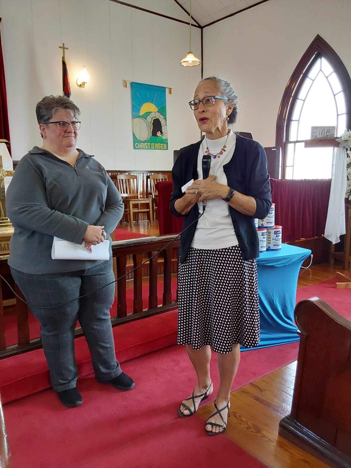 Caroline Ames-Kelly and Kathy Dressen of Family Promise, which helps families facing homelessness in Sussex County